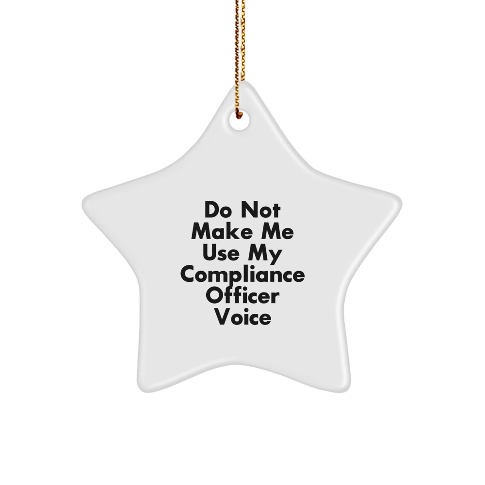 Compliance Officer Star Christmas Ornament for Kids Gift - Image 1