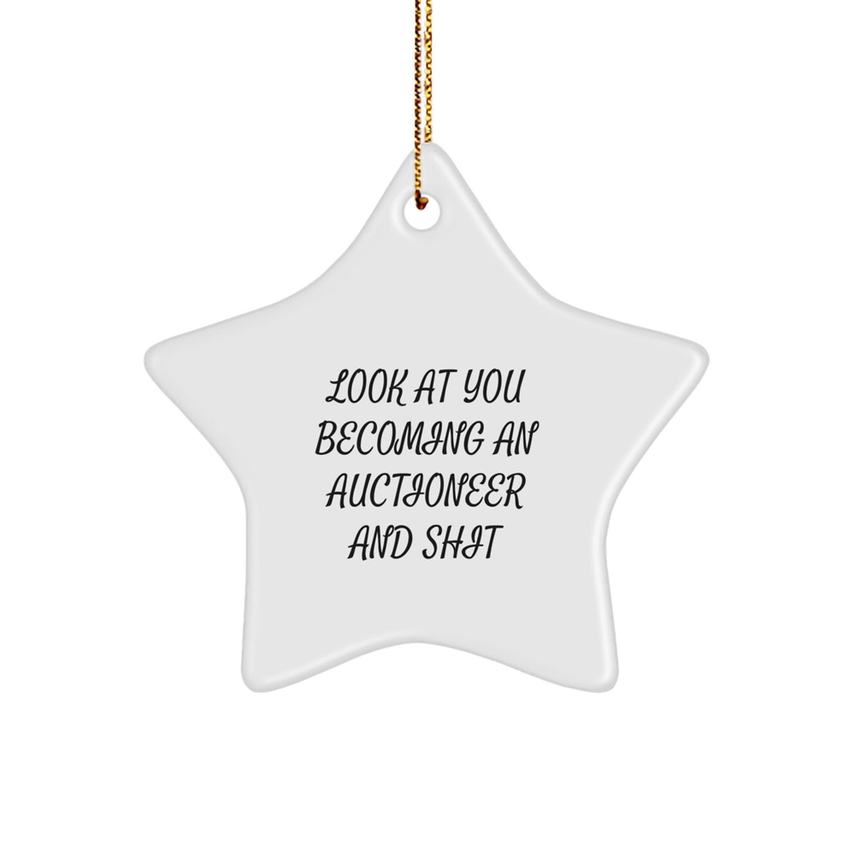 Essential Auctioneer Star Ornament Christmas Gift for a Best Friend - Image 1