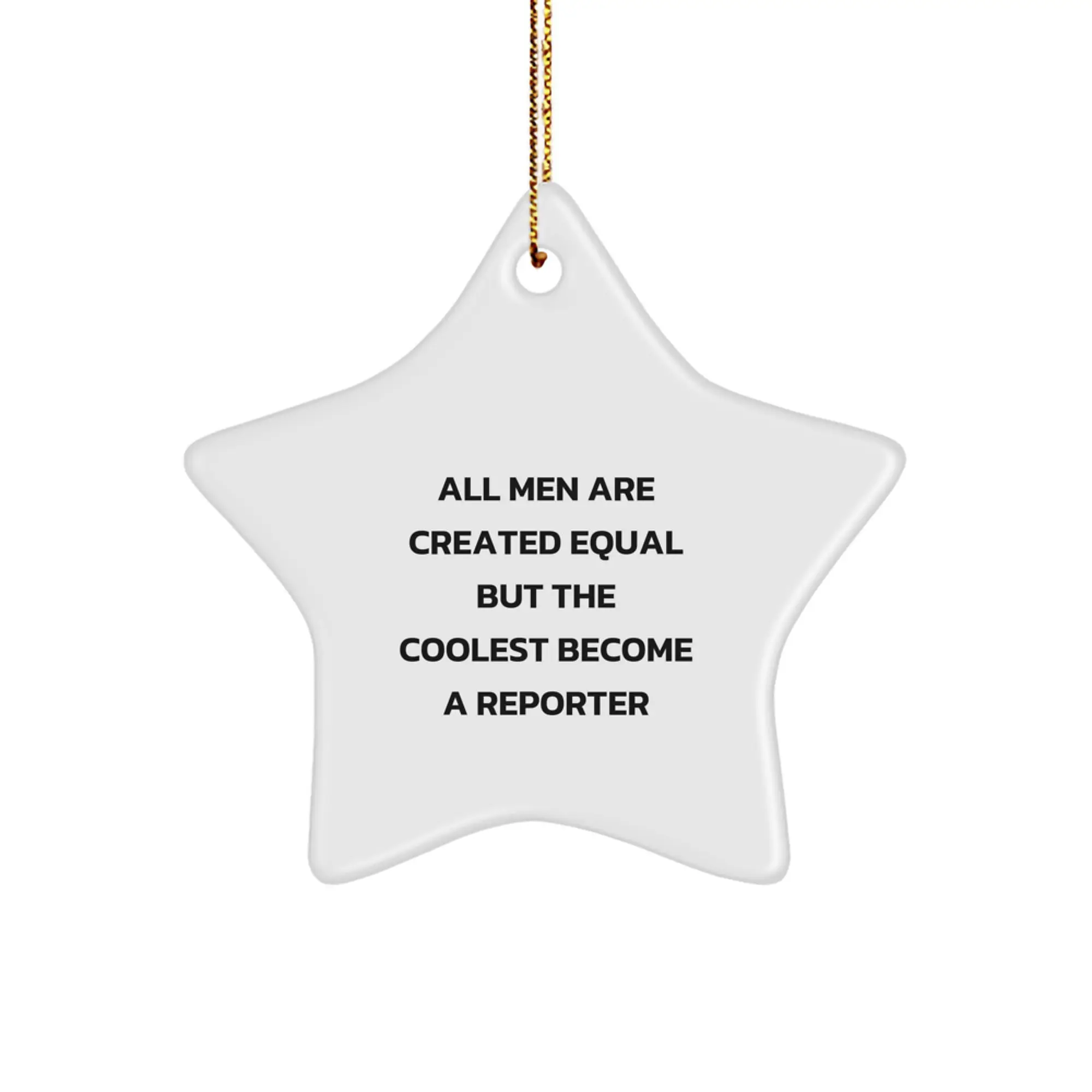 Reporter Star Ornament Christmas Gift for Coworkers Keepsake Idea - Image 1