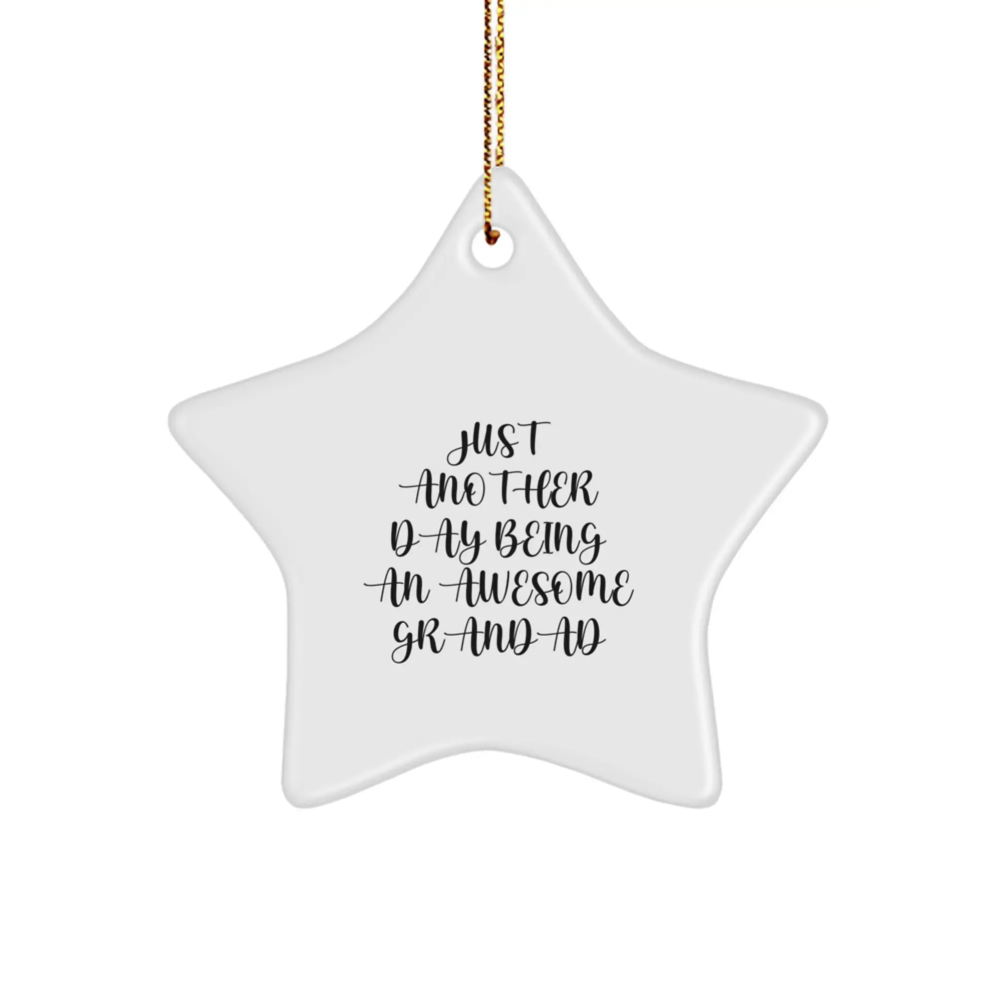 Star Ornament for Coworkers – Another Day Being an Awesome Grandad Gift - Image 1