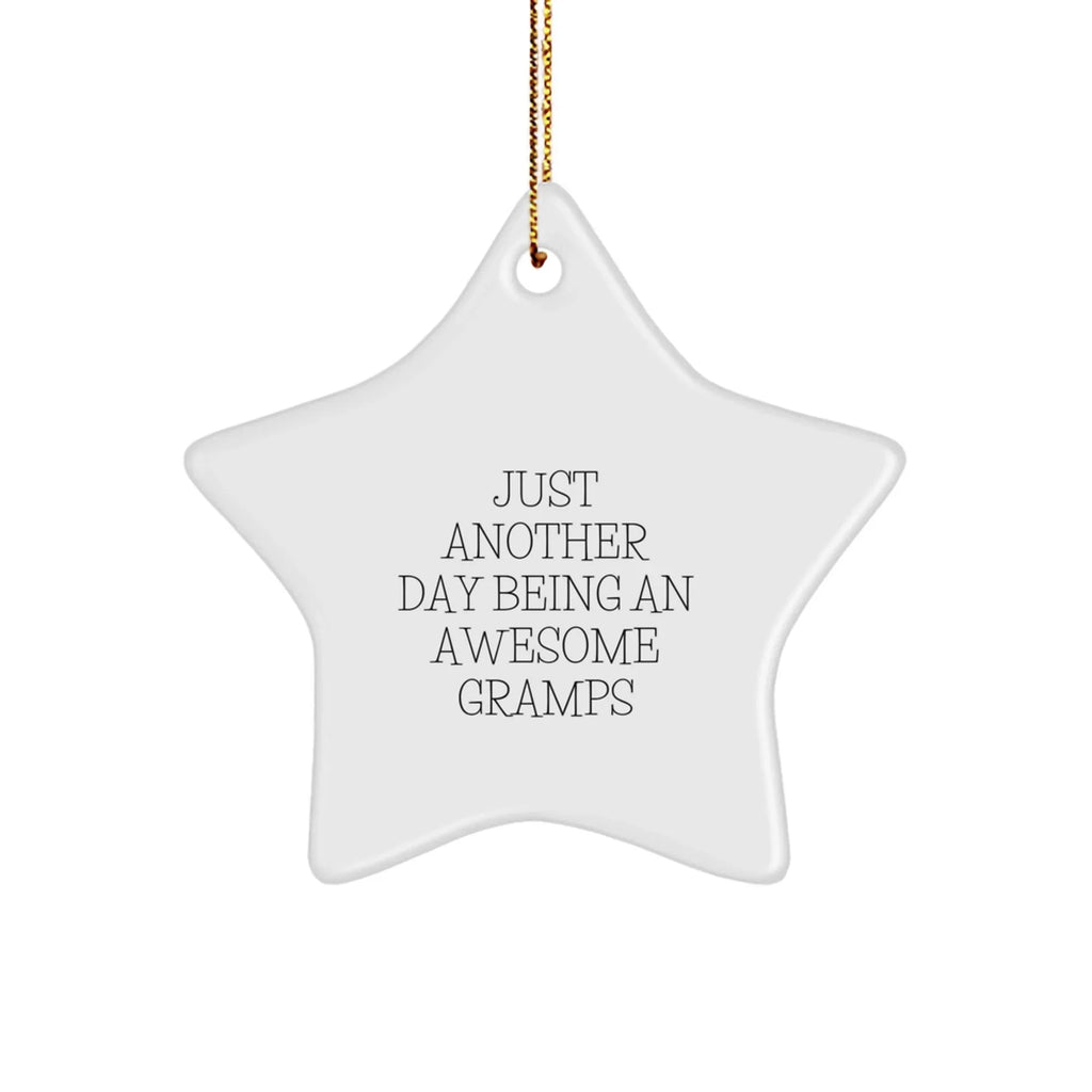 Funny Gramps Gifts from Men, Funny Gramps Star Ornament for Christmas Unique Gifts, Inspiring Quote for Grandpa's Home Decor