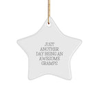 Funny Gramps Gifts from Men, Funny Gramps Star Ornament for Christmas Unique Gifts, Inspiring Quote for Grandpa's Home Decor
