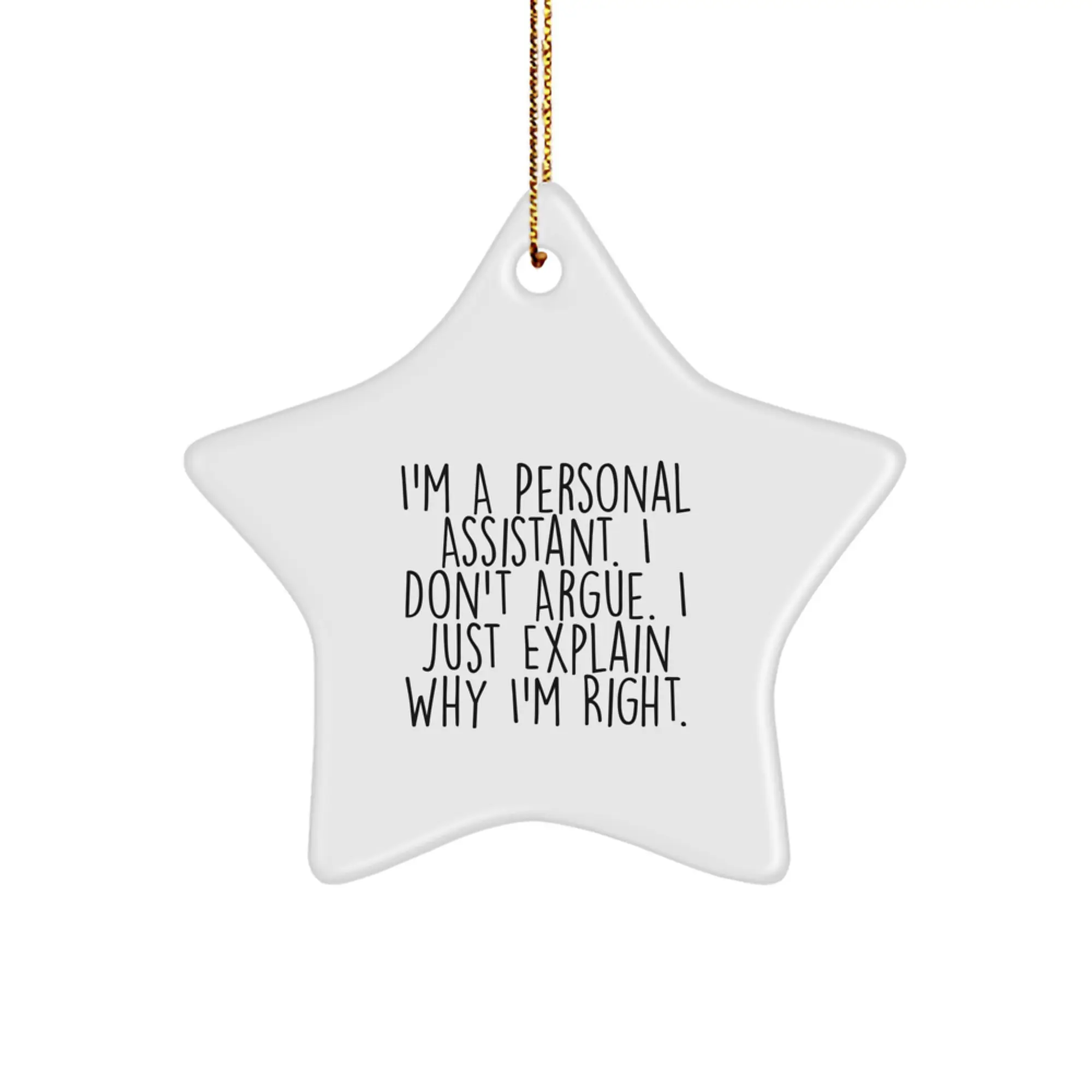 Funny Personal Assistant Star Ornament Gifts from Men Friends Family for Christmas Unique Presents - Image 1