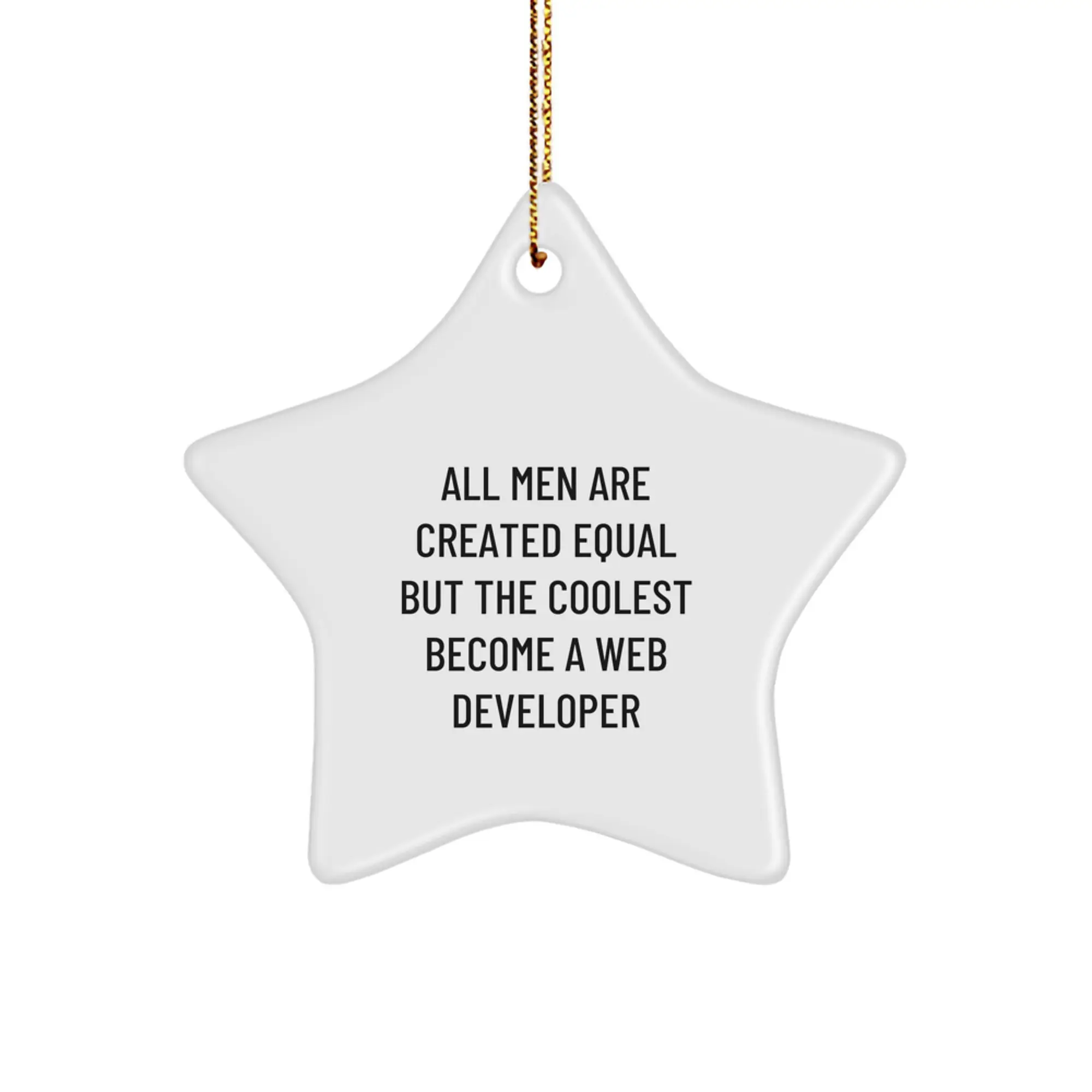 Funny Web Developer Star Ornament Gifts from Men for Web Developers on Christmas Unique Gifts - Image 1