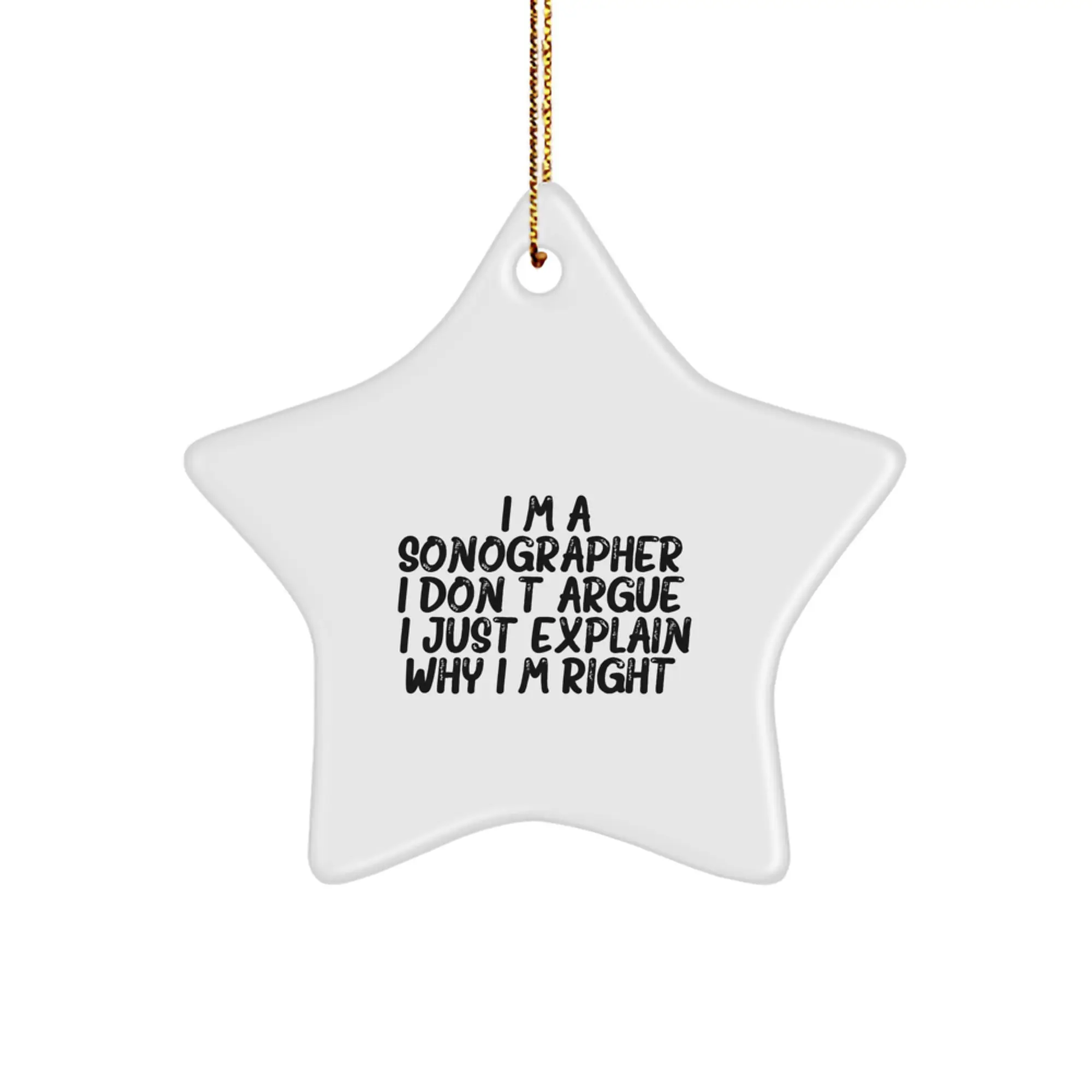 Sonographer Keepsake Christmas Ornament for Him Gift - Image 1