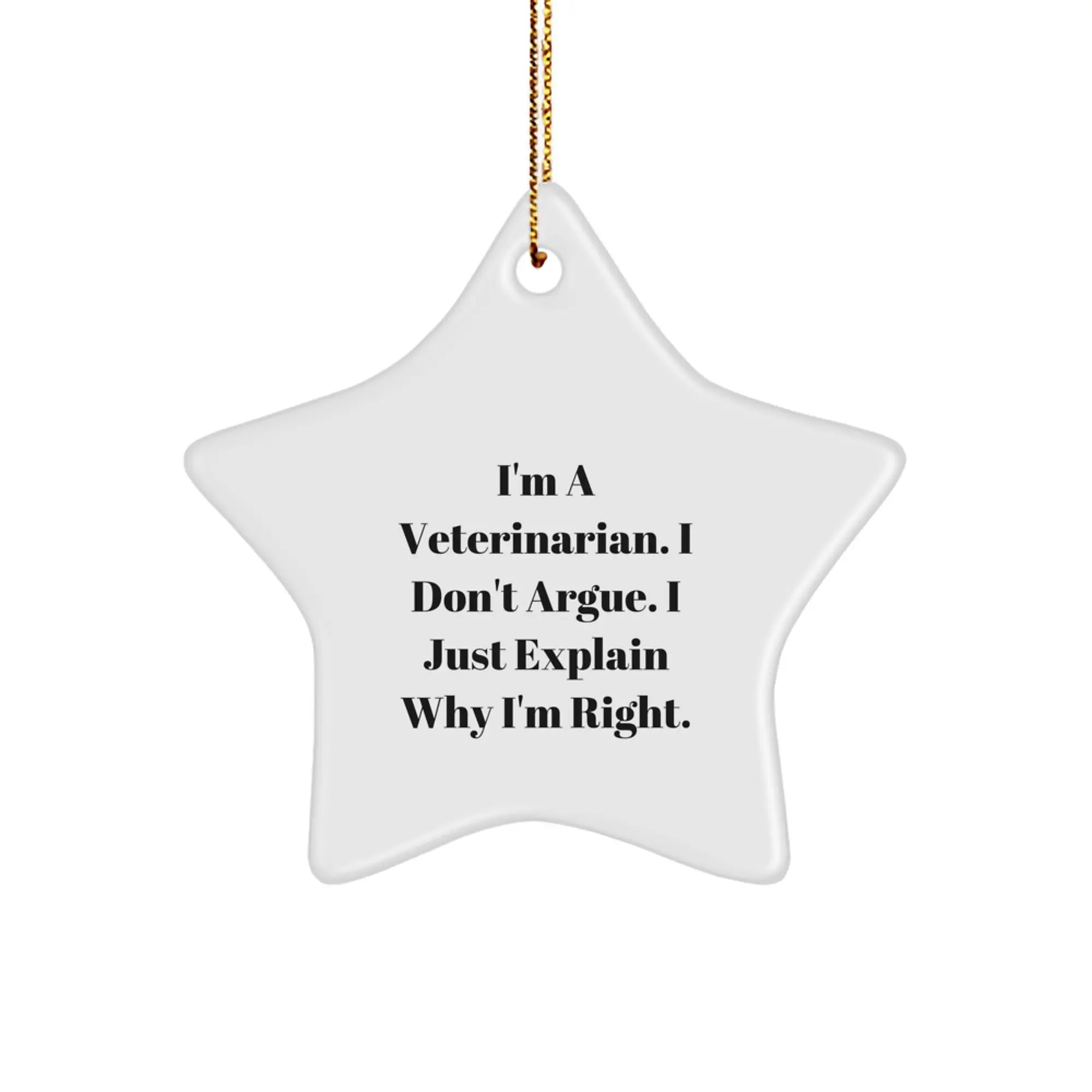 Funny Veterinarian Star Ornament Gifts from Friends and Family for Veterinarian Christmas Unique Gifts - Image 1