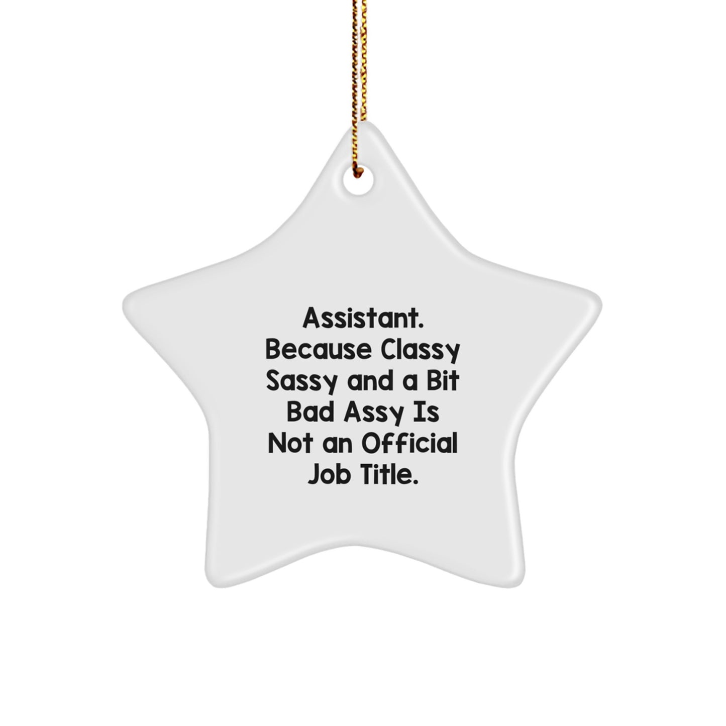 Funny Christmas Unique Gifts from Friends to Assistant Men - Assistant Star Ornament Quote Decoration - Image 1