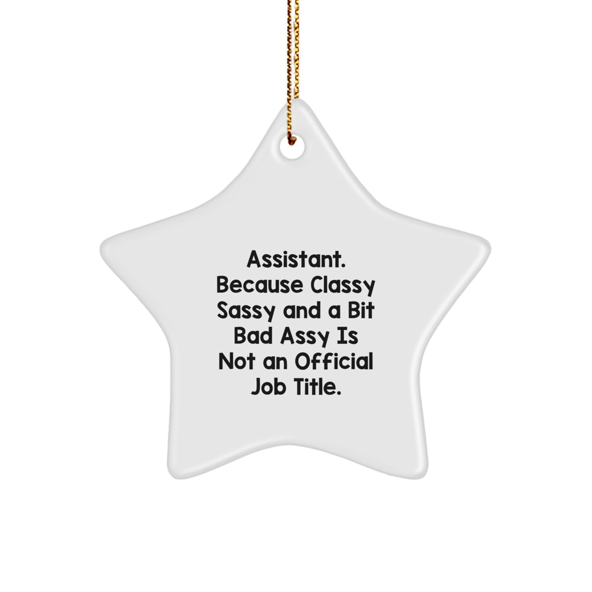 Funny Christmas Unique Gifts from Friends to Assistant Men - Assistant Star Ornament Quote Decoration - Image 1