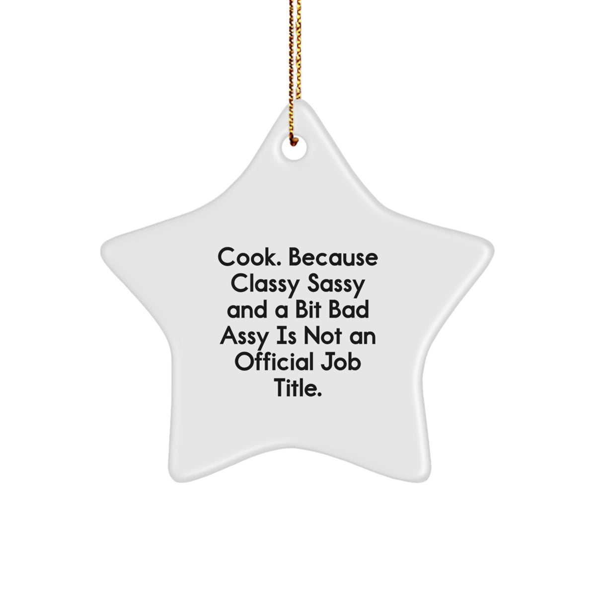 Sassy Cook Christmas Ornament Gift - Star Keepsake for Roommates - Image 1