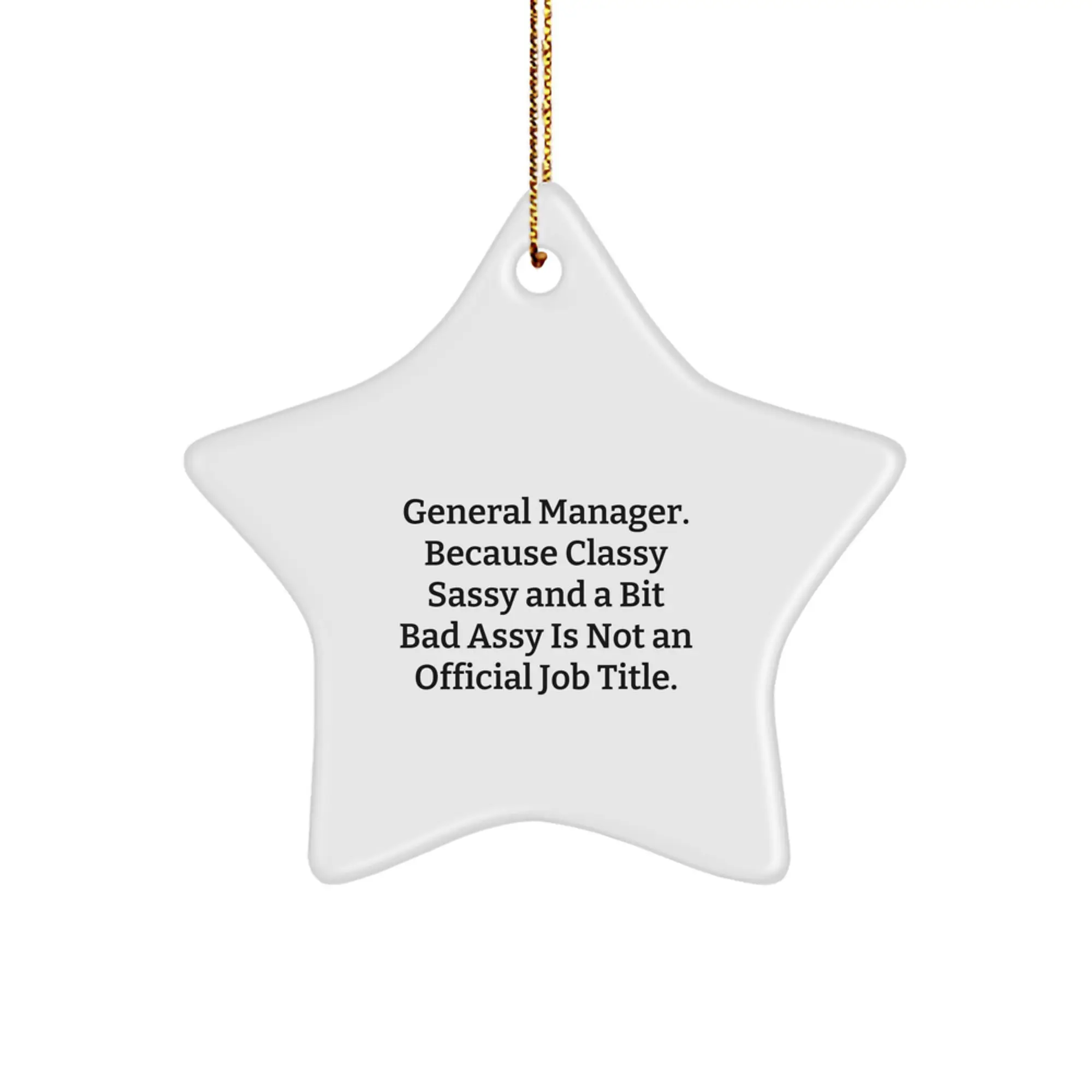 General Manager Star Ornament for Coworkers Idea Christmas Gift - Image 1
