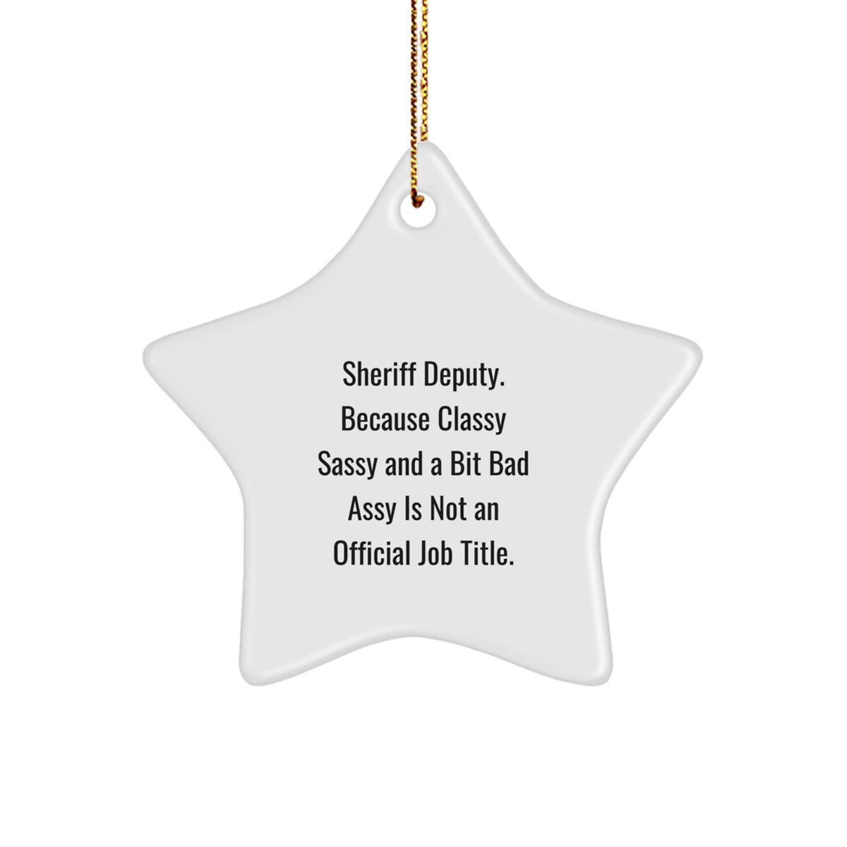 Family Treasure Sheriff Deputy Star Ornament Christmas Unique Gift - Image 1