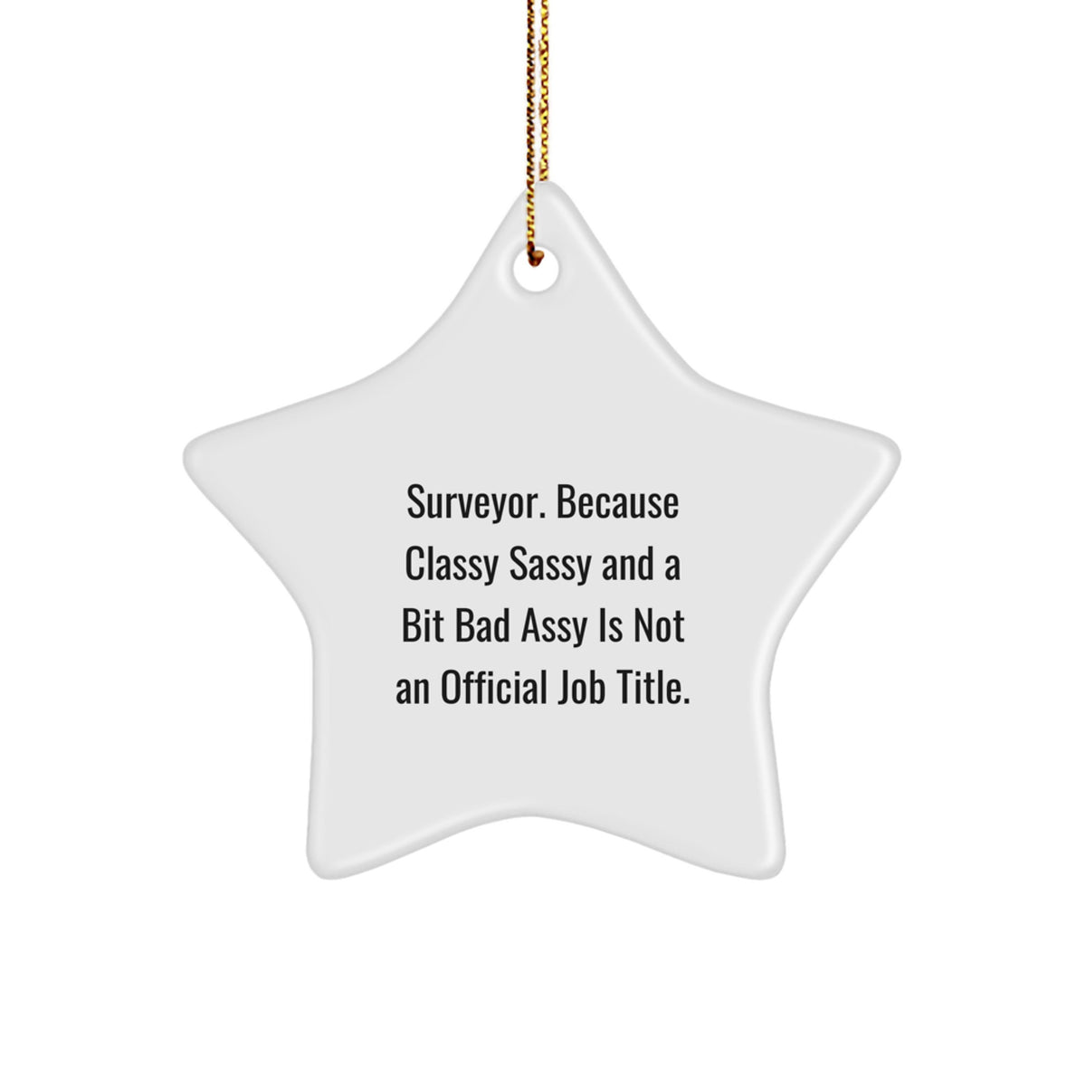 Witty Surveyor Christmas Ornament Gift - Classy, Sassy, And A Bit Bad - Image 1