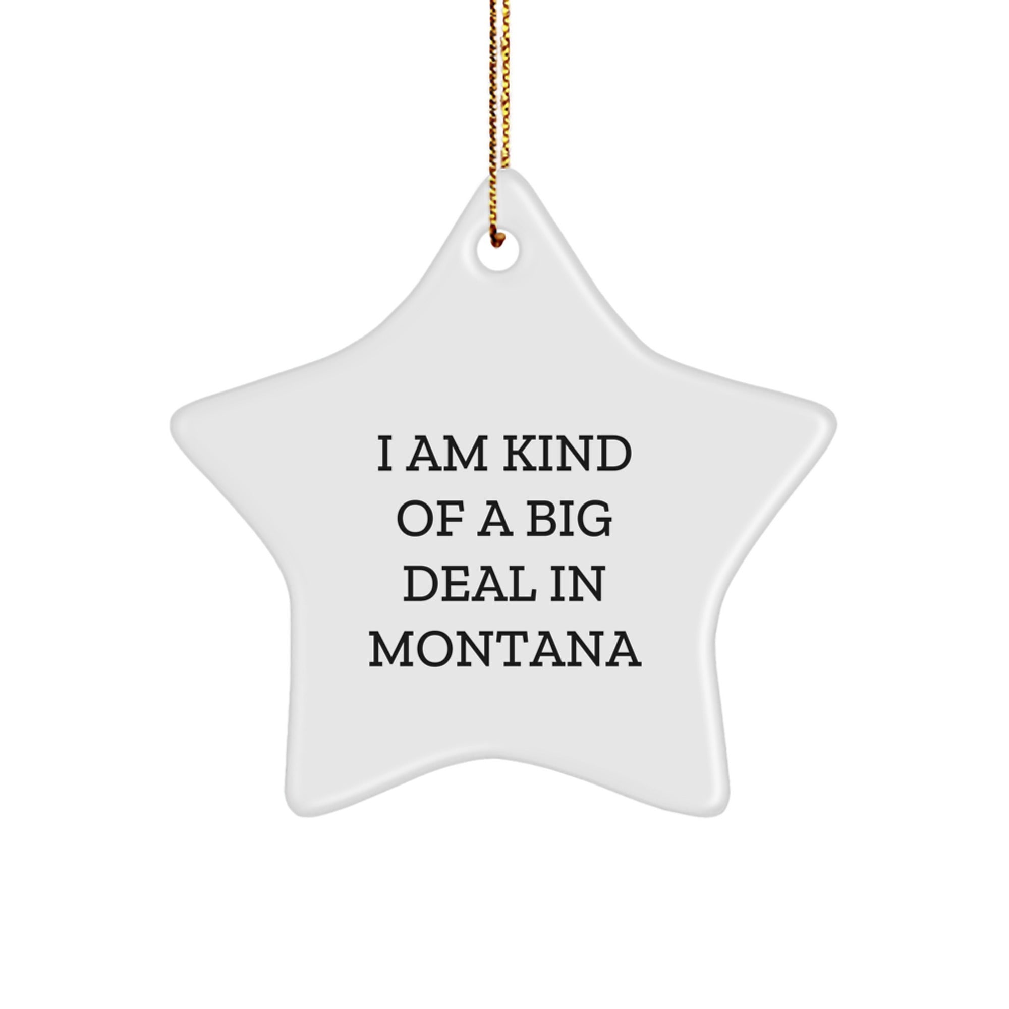 Christmas Gift I Am Kind Of A Big Deal In Montana Star Ornament for Her - Image 1