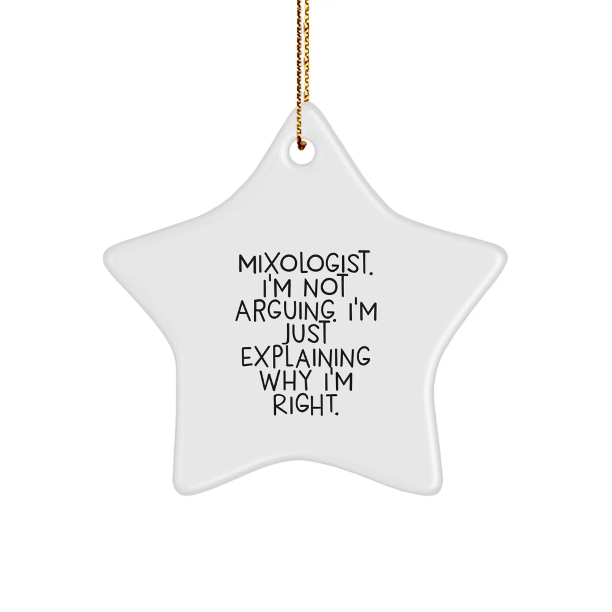 Christmas Gift Mixologist Star Ornament for Her Present Holiday Keepsake - Image 1