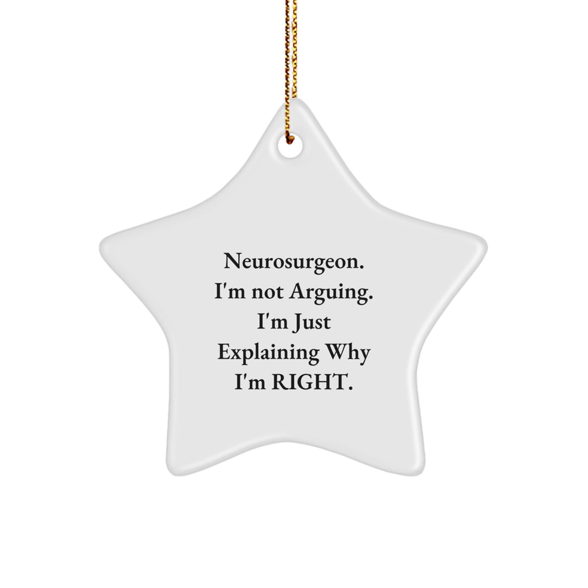 Neurosurgeon Christmas Ornament Gift for Family - Treasure Explaining - Image 1