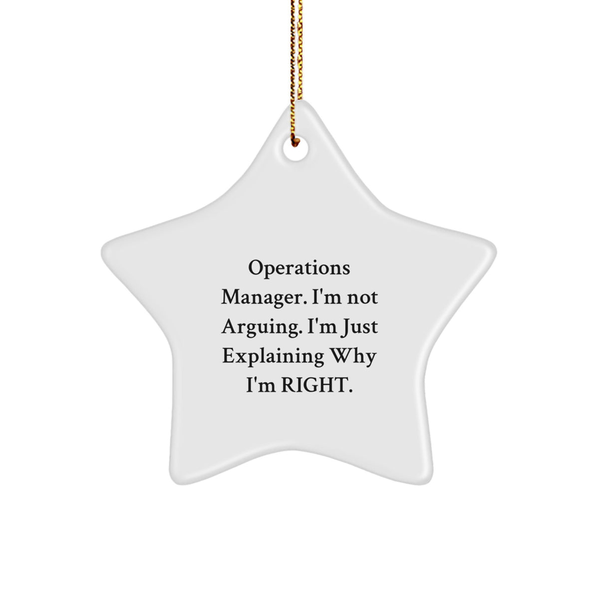 Christmas Gift Funny Operations Manager Star Ornament for Teens - I'm - Image 1