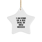 Funny New Mexico Gifts for Friends, I Am Kind Of A Prime Selection In New Mexico Star Ornament, Christmas Unique Gifts from Men - Image 1
