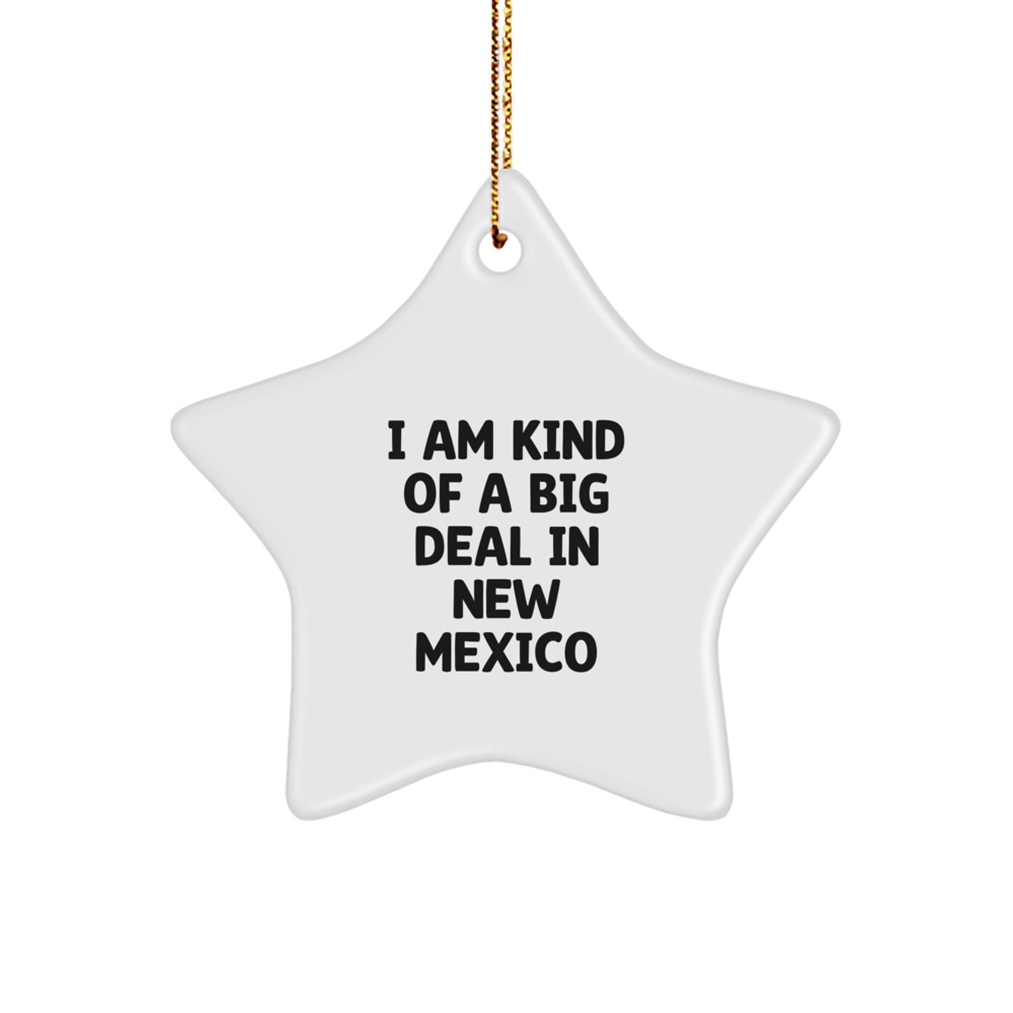Funny New Mexico Gifts for Friends, I Am Kind Of A Prime Selection In New Mexico Star Ornament, Christmas Unique Gifts from Men - Image 1