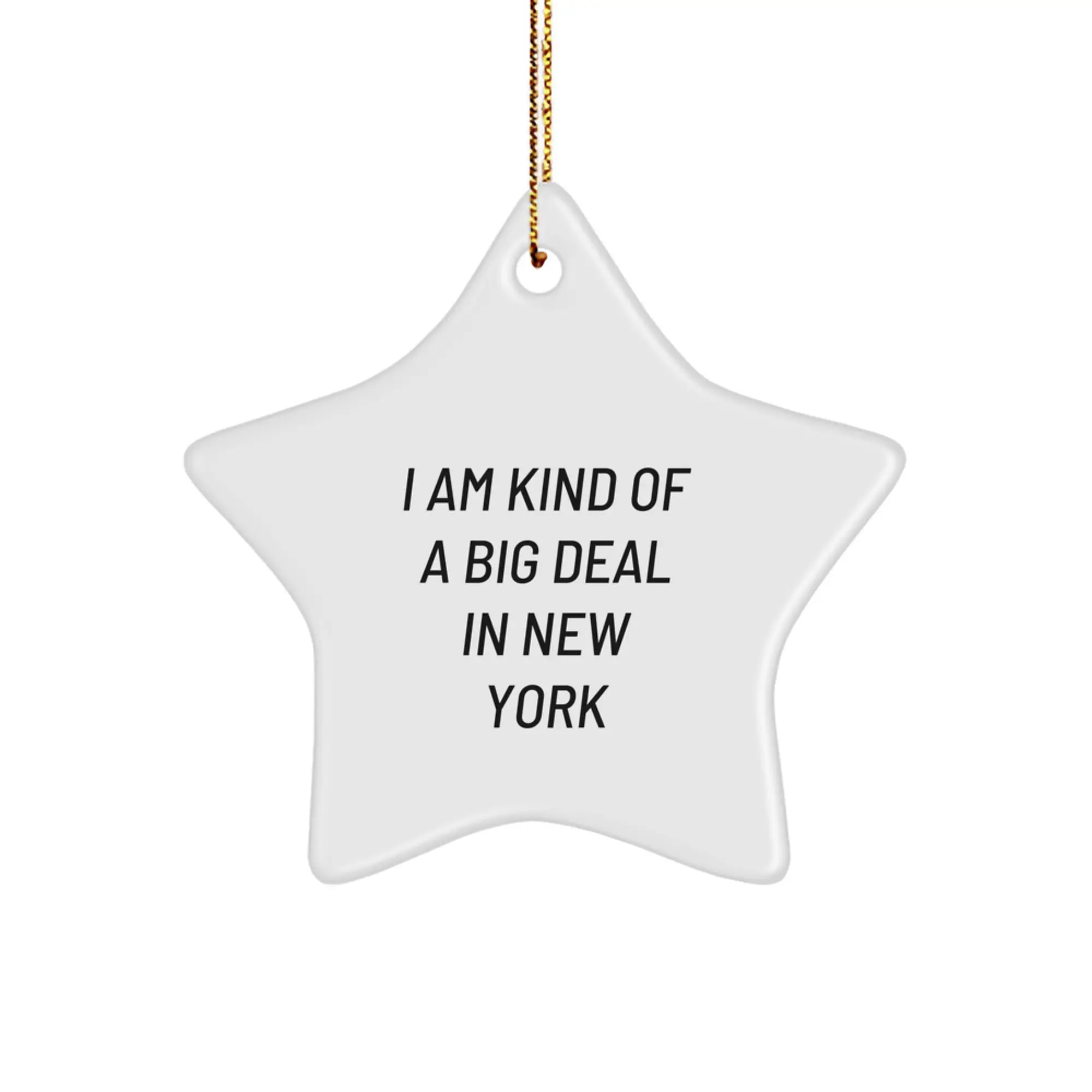 New York Star Ornament for Coworkers Idea Christmas Gift - Image 1
