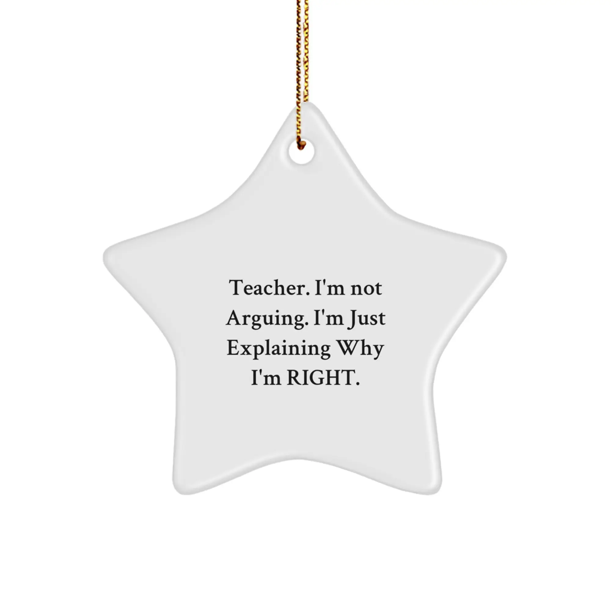 Confident Teacher Novelty Christmas Ornament for Friends Gift - Image 1