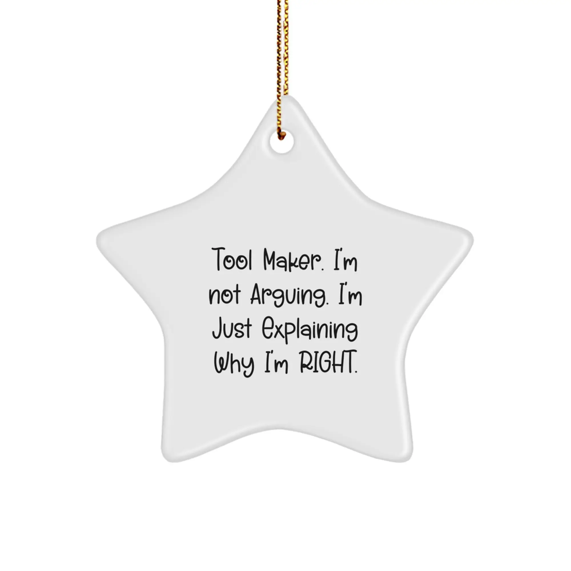 Tool Maker Keepsake Christmas Ornament for Him Gift – Bright Holiday - Image 1