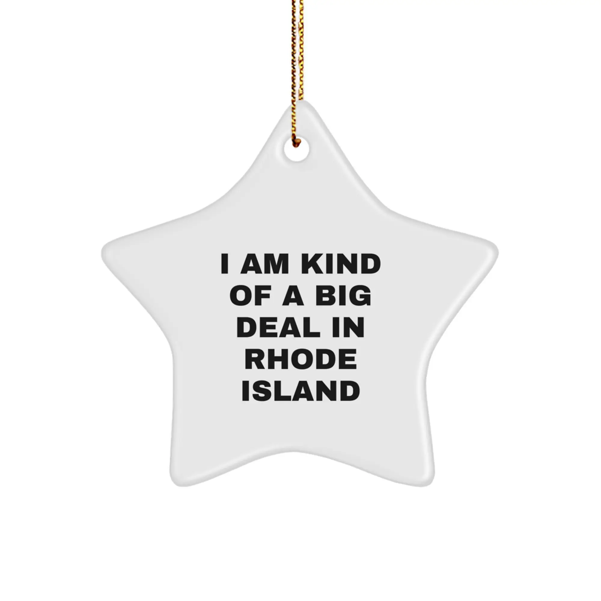 Rhode Island Star Ornament Keepsake for Him Christmas Gift - Image 1