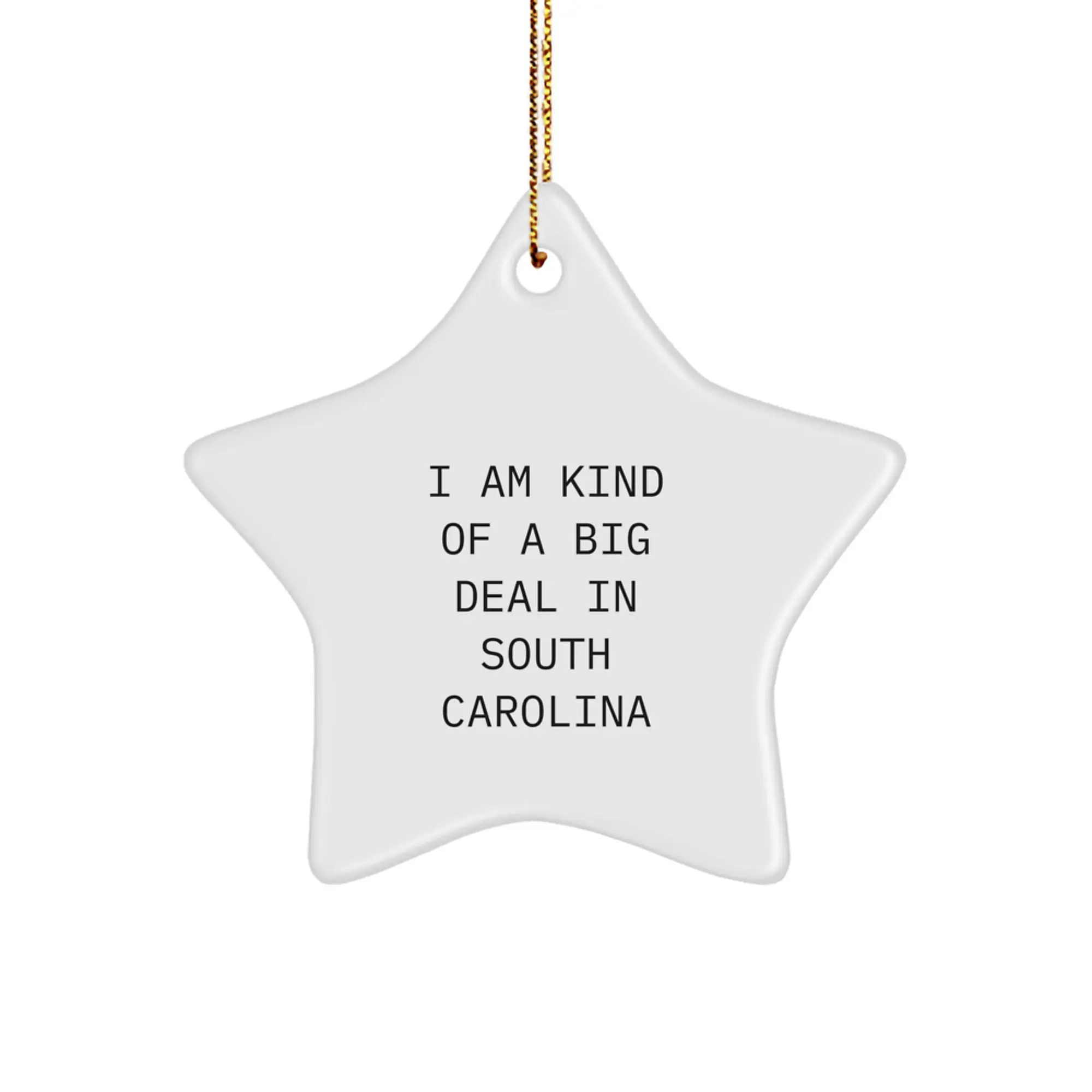 South Carolina Star Ornament Keepsake for Him Christmas Gift - Image 1