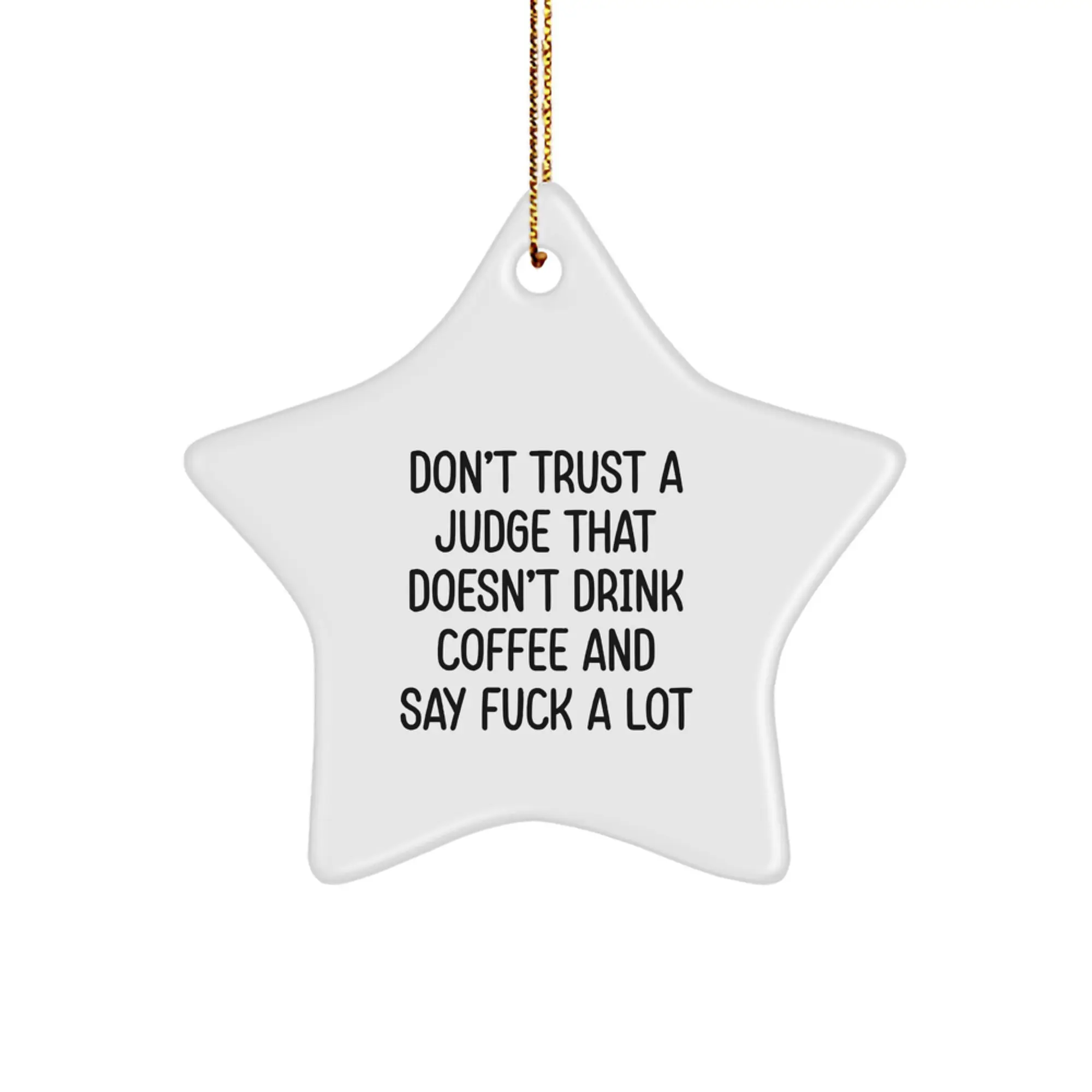 Christmas Gift for Her Judge Star Ornament Present - Image 1