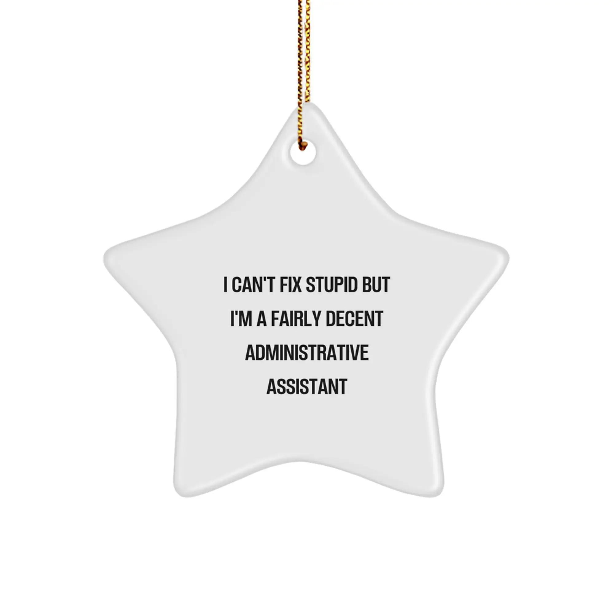 Funny Christmas Unique Gifts for Administrative Assistants - Decent Assistant Star Ornament, Gift from Coworkers, Inspirational Present - Image 1