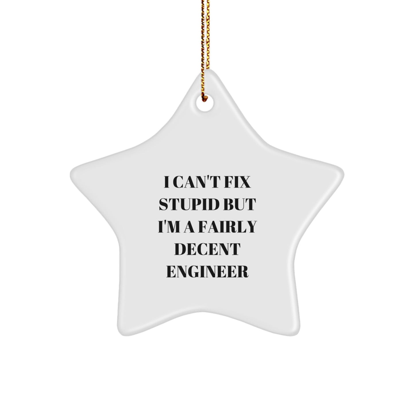 Funny Engineer Star Ornament Gifts from Friends Christmas Unique - Image 1