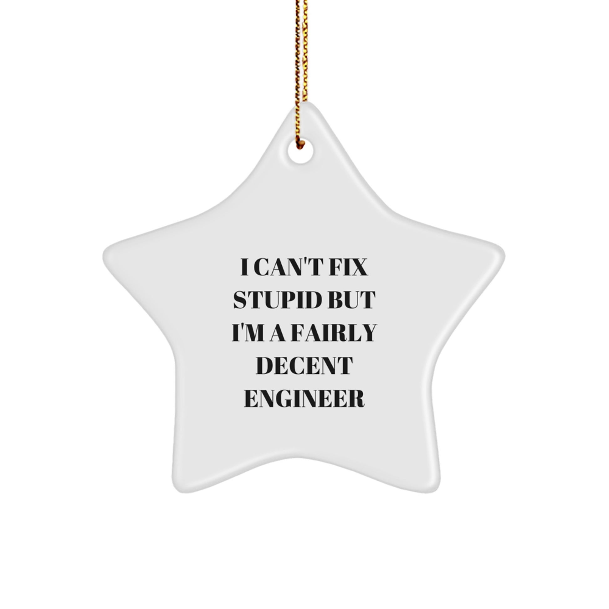 Funny Engineer Star Ornament Gifts from Friends Christmas Unique - Image 1