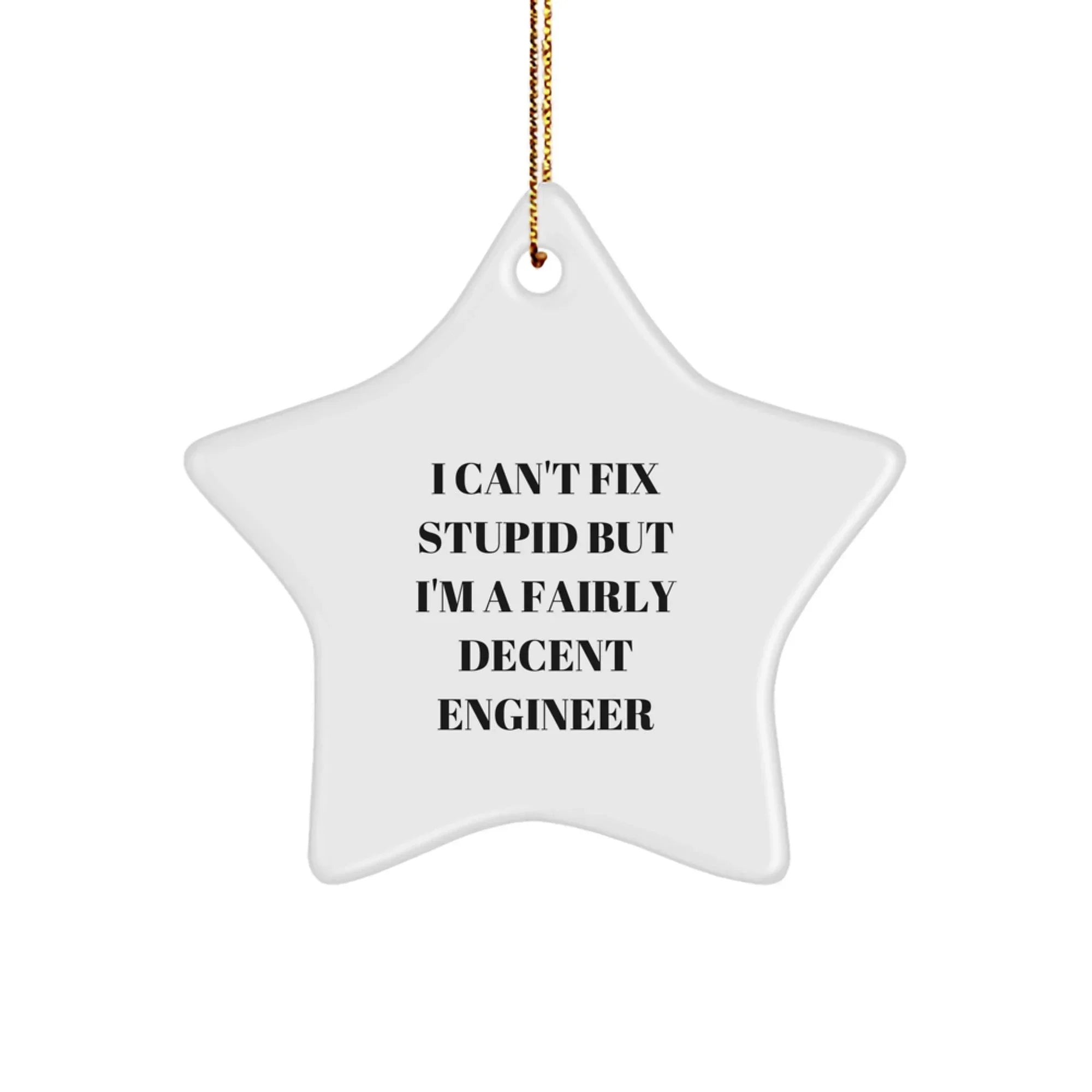 Funny Engineer Star Ornament Gifts from Friends Christmas Unique