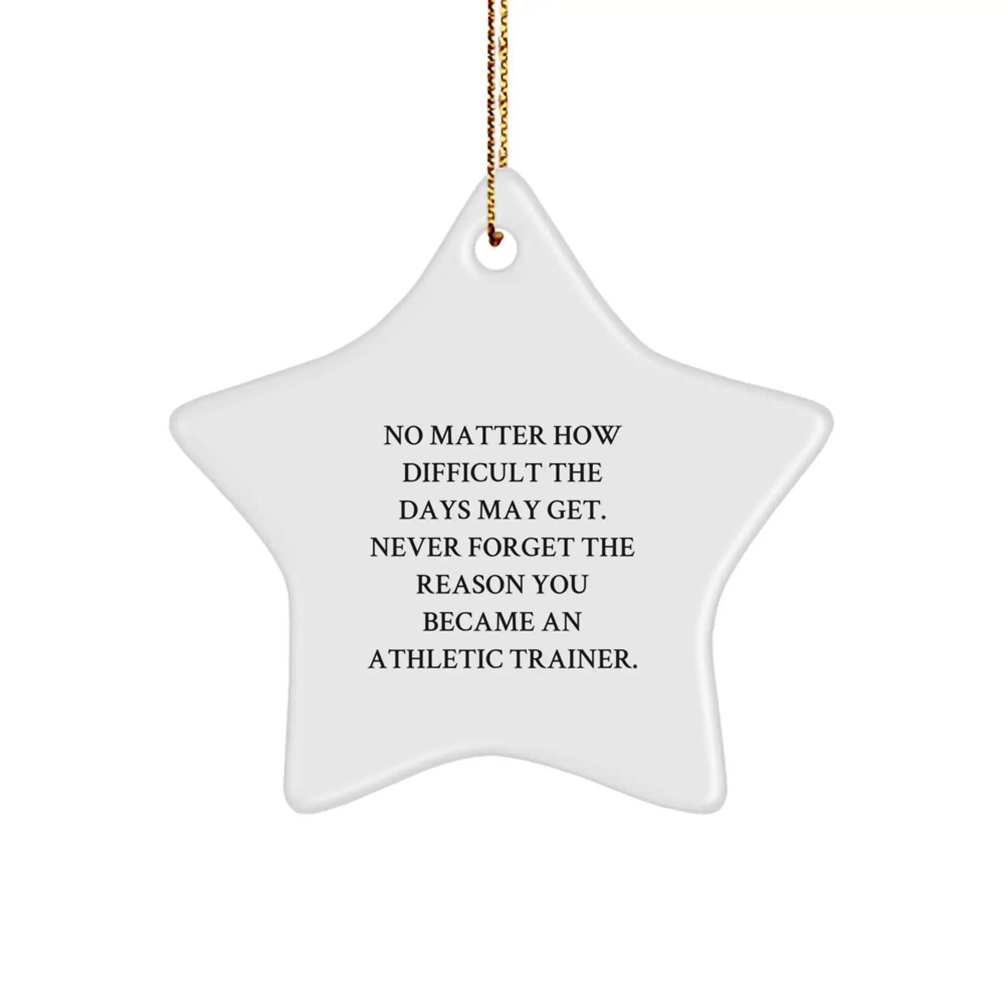 Funny Inspirational Gift for Athletic Trainer, Star Ornament for Christmas, Gifts from Family to Men, Women, or Friends that Became a Trainer - Image 1