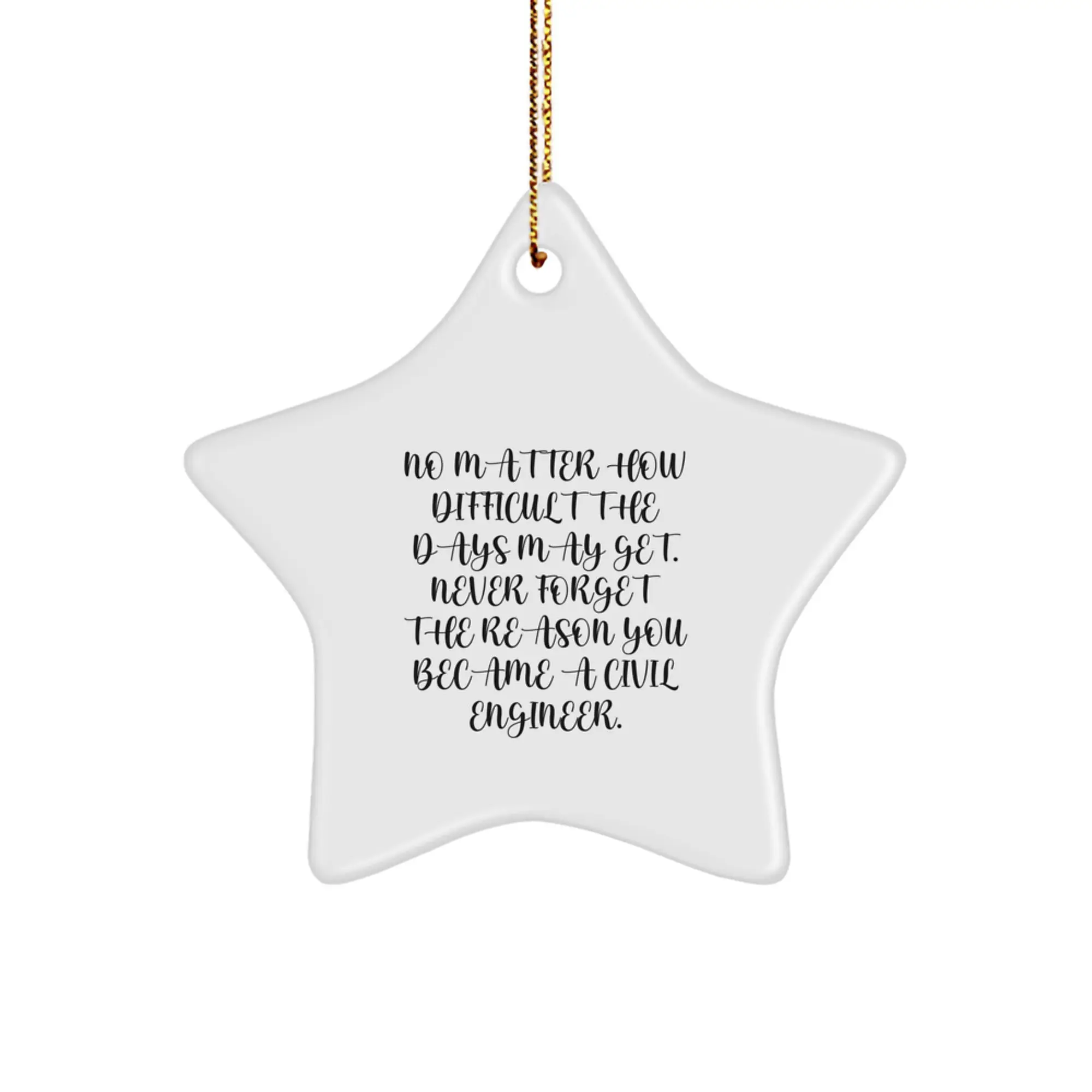 Funny Civil Engineer Star Ornament Gifts from Friends and Family for Christmas - Image 1