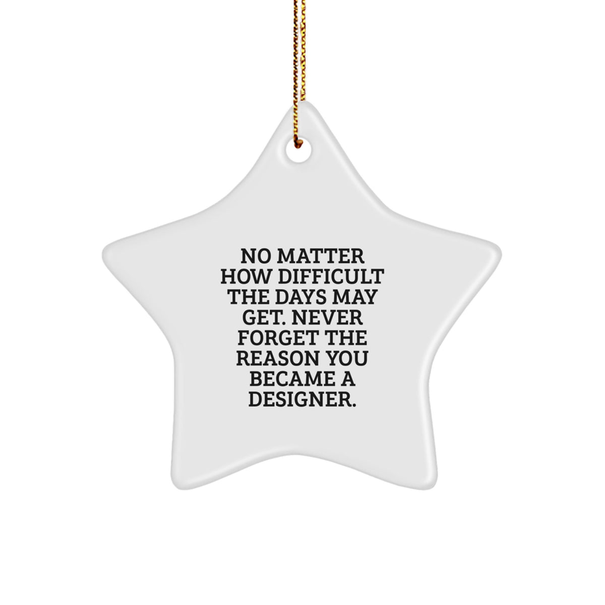 Designer Star Ornament Idea Gift for Coworkers Christmas - Image 1