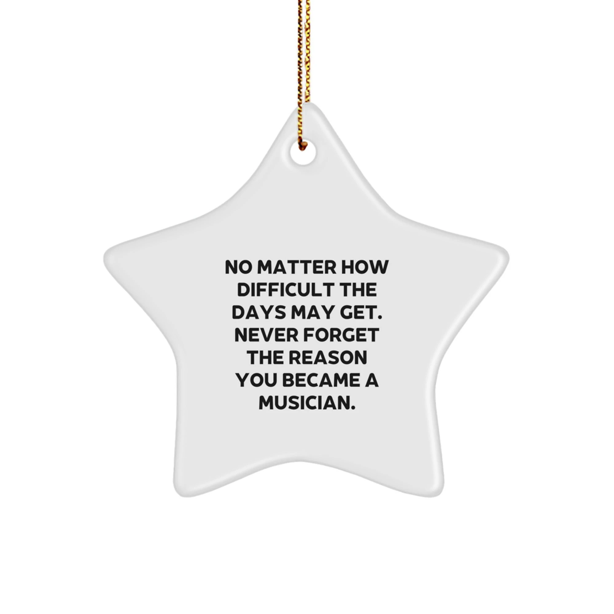 Funny Musician Star Ornament Gifts from Friends and Family for Christmas Unique Musician Decorations with Inspirational Quotes