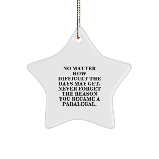 Funny Paralegal Star Ornament Gifts from Friends for Paralegal Christmas Unique Gifts - Image 1