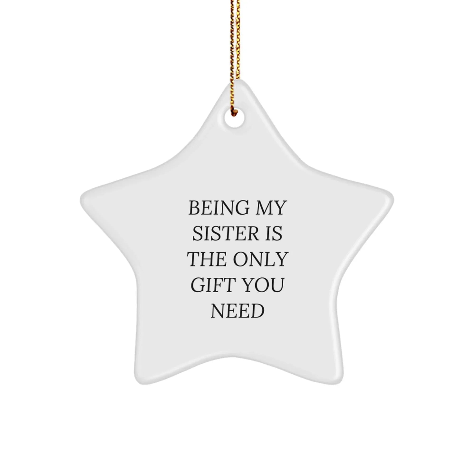 Funny Sister Star Ornaments Gifts from Family for Sister on Christmas