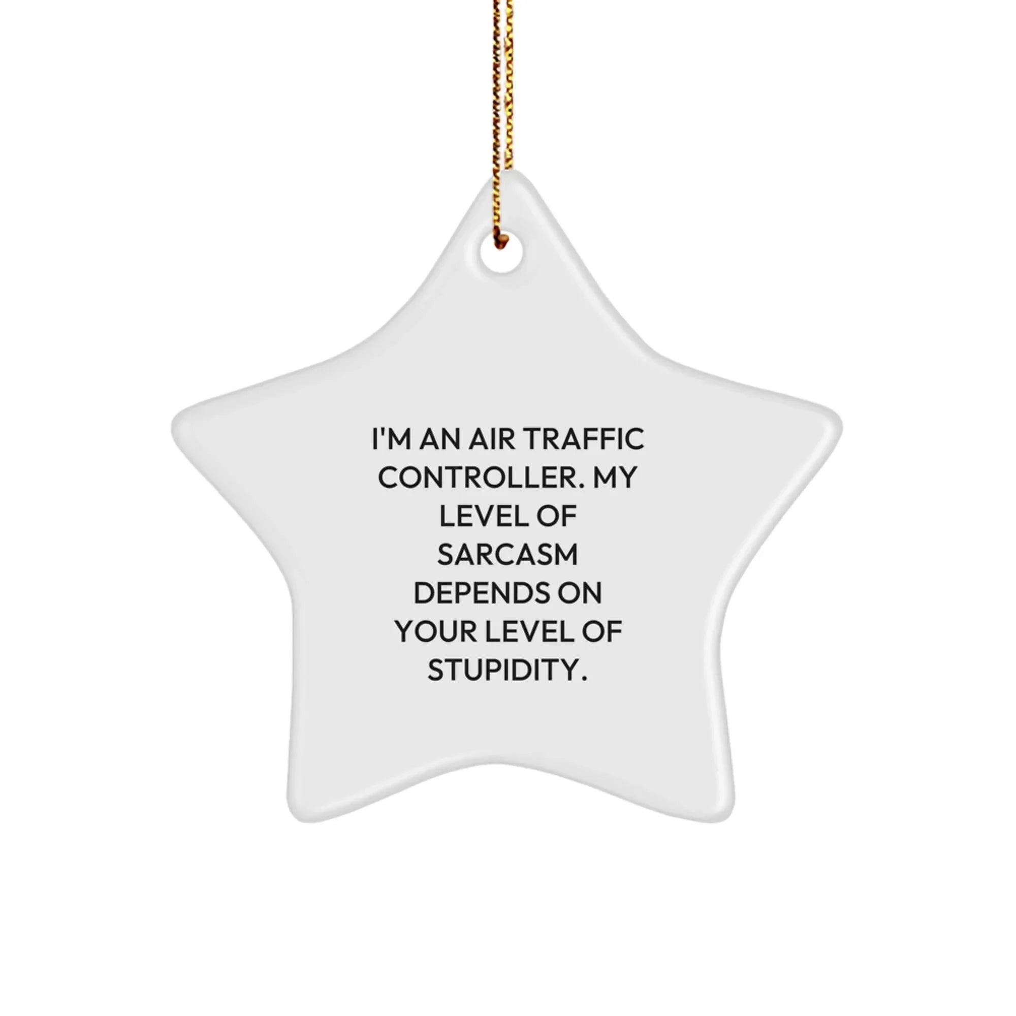 Funny Air Traffic Controller Gifts from Friends - Air Traffic Controller Star Ornament for Christmas Unique Gifts