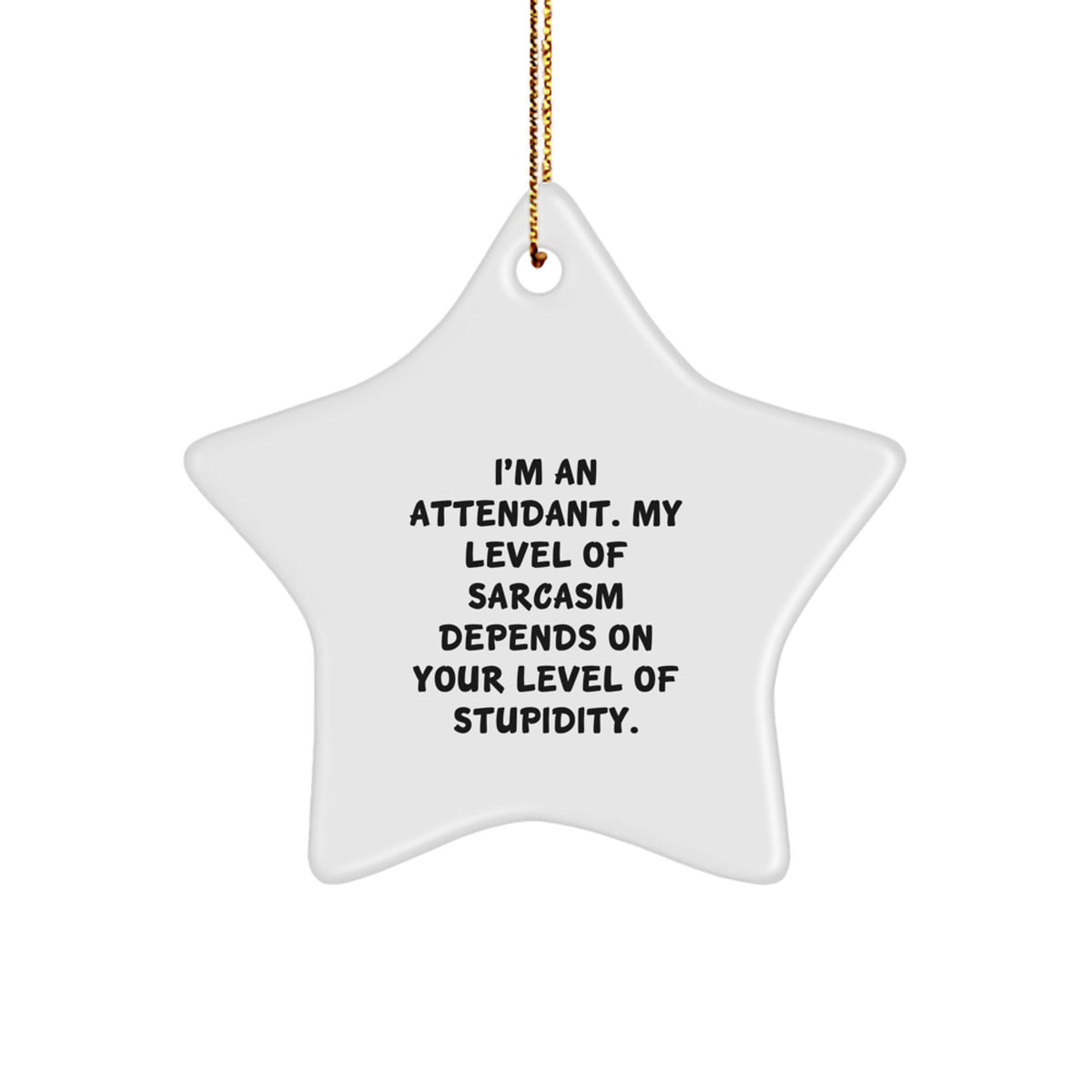 Attendant Star Ornament Keepsake for Him White Christmas Gift - Image 1