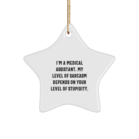 Funny Medical Assistant Star Ornament Gifts from Friends to Family for Christmas Unique Decorations - Image 1