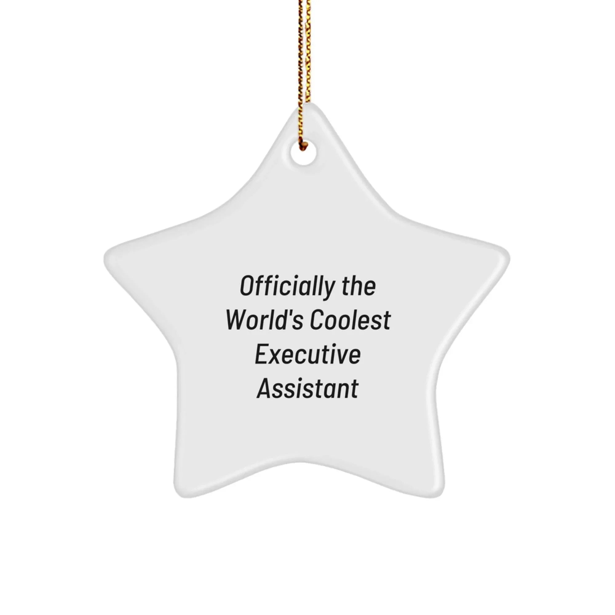 Funny Executive Assistant Star Ornament Gifts from Friends to Executive Assistants - Christmas Unique Star Shaped Decorations