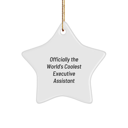 Funny Executive Assistant Star Ornament Gifts from Friends to Executive Assistants - Christmas Unique Star Shaped Decorations - Image 1
