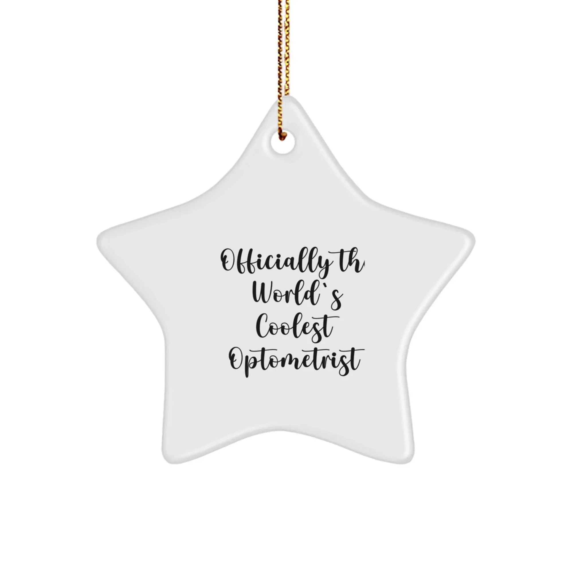 Funny Star Ornament for Optometrist Gifts from Friends, Unique Christmas Unique Gifts for Him, Star Shaped Optometrist Decorations, World's Coolest Optometrist Gifts