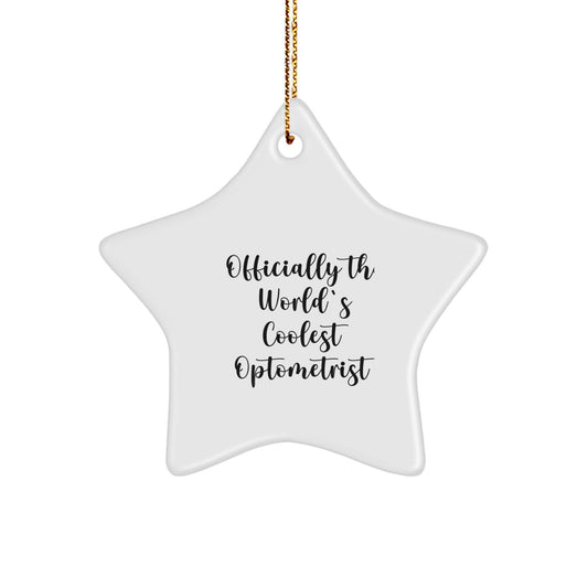 Funny Star Ornament for Optometrist Gifts from Friends, Unique Christmas Unique Gifts for Him, Star Shaped Optometrist Decorations, World's Coolest Optometrist Gifts - Image 1