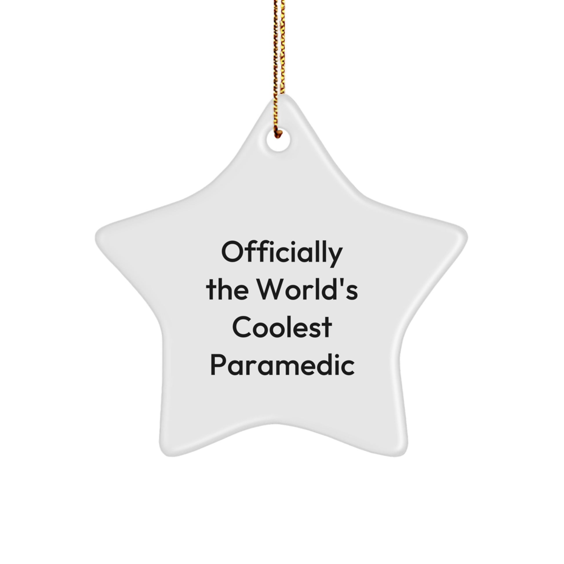 Funny Rescue Worker Gifts from Men to Rescue Worker Friends - Christmas Unique Star Ornament for Rescue Worker Guys Officially The World's Coolest - Image 1