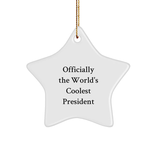 Cute President Star Ornament Gifts from Friends and Family for Christmas Unique - Image 1