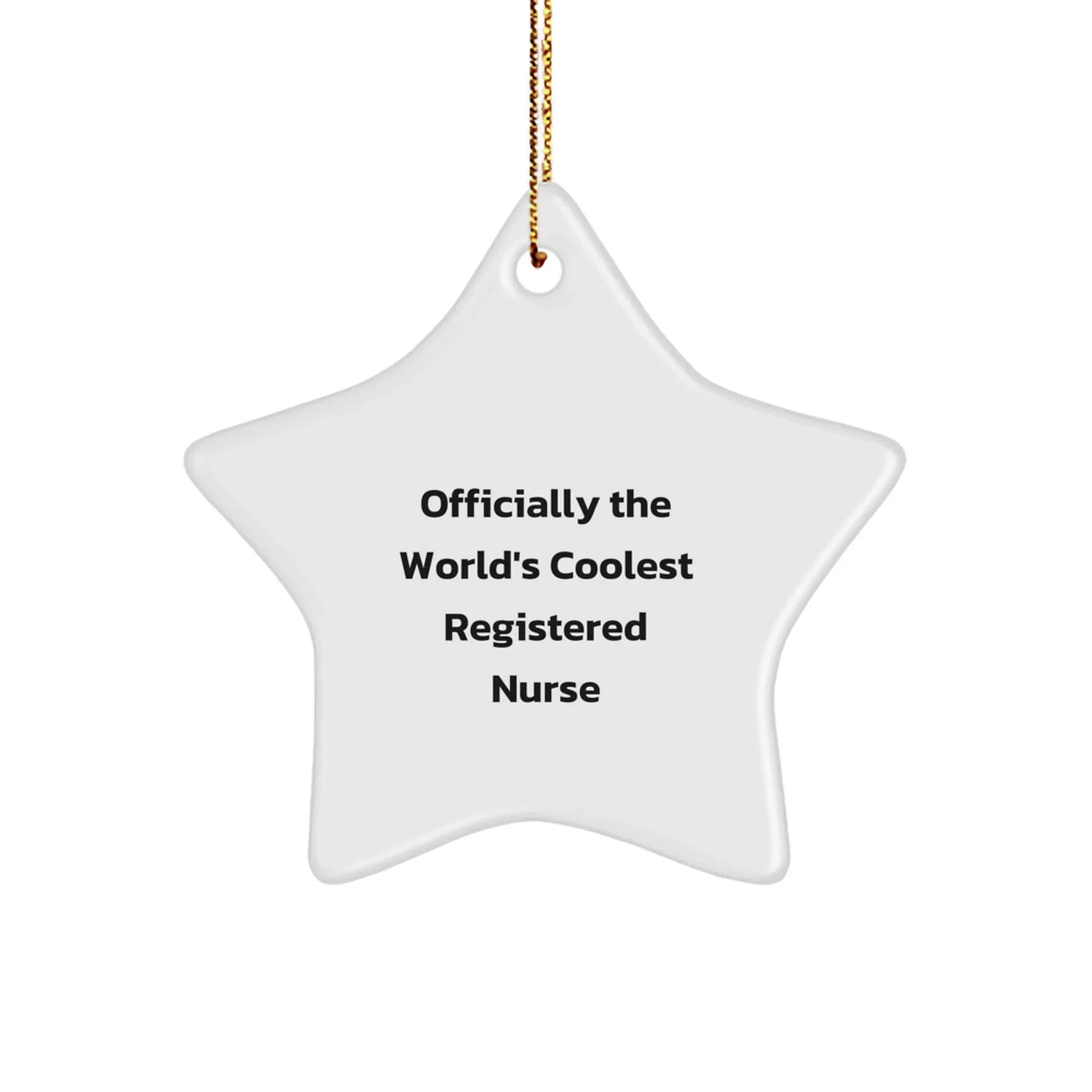 Funny Registered Nurse Gifts from Family - Officially The World's Coolest Registered Nurse Star Ornament for Christmas Unique Gifts