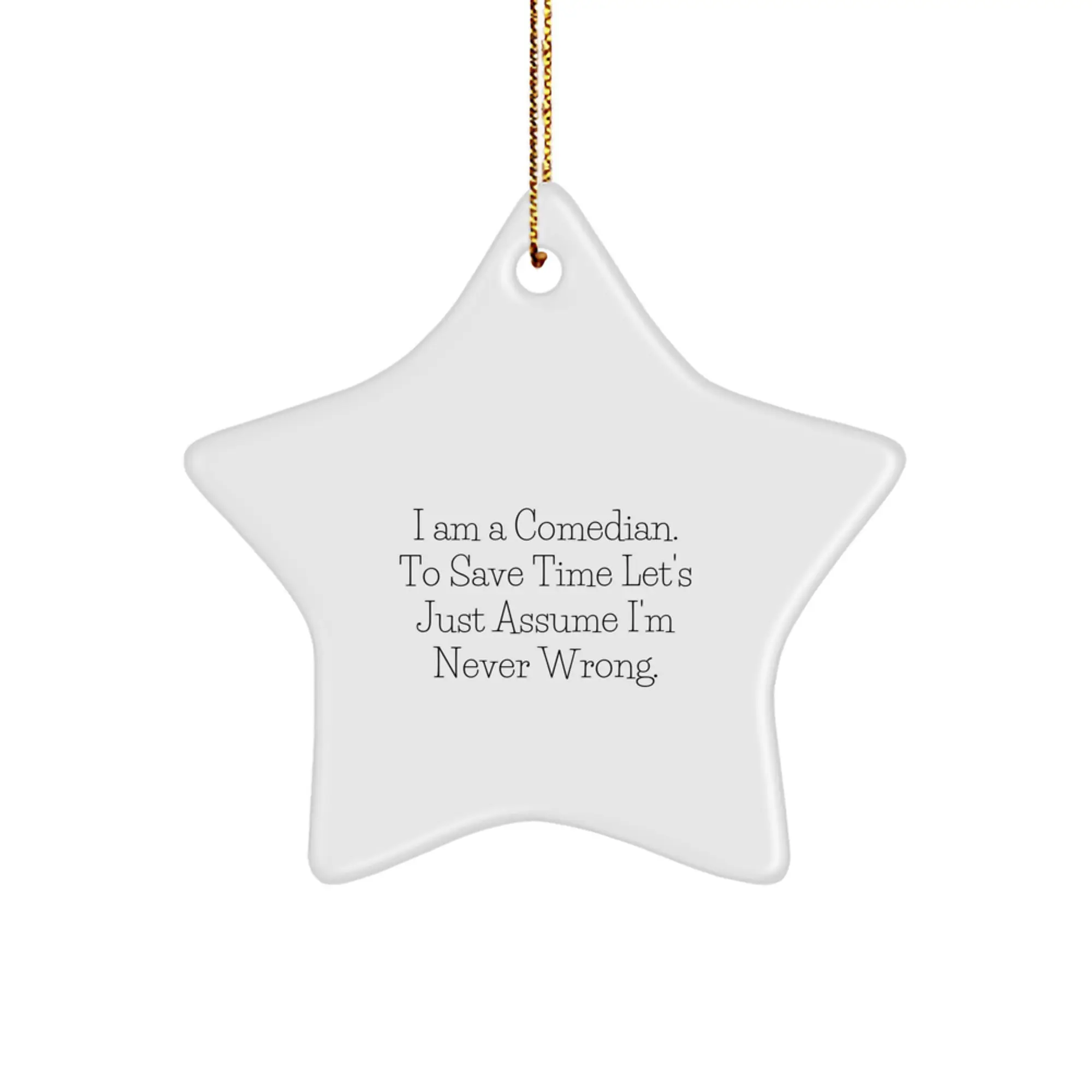 Funny Comedian Star Ornament for Comedian Friends and Family, Unique Christmas Unique Gifts from Men, Women, and Coworkers to Comedian Men and Women - Image 1