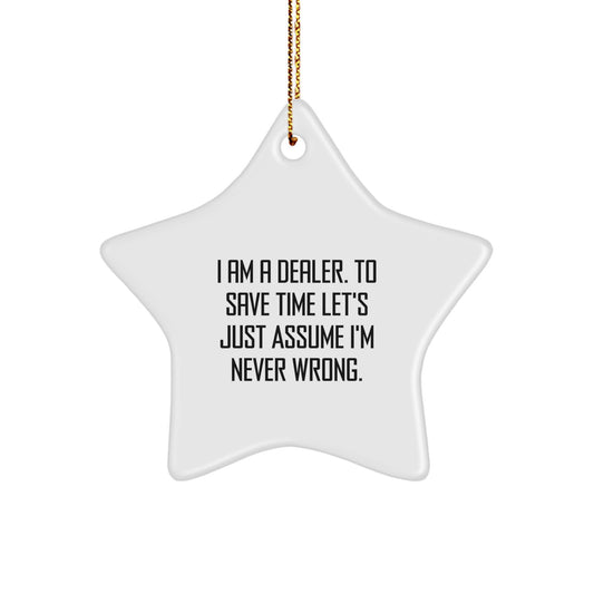 Funny Star Ornament - Gifts from Men to Dealers - Unique Christmas Unique Gifts for Friends and Family - Image 1